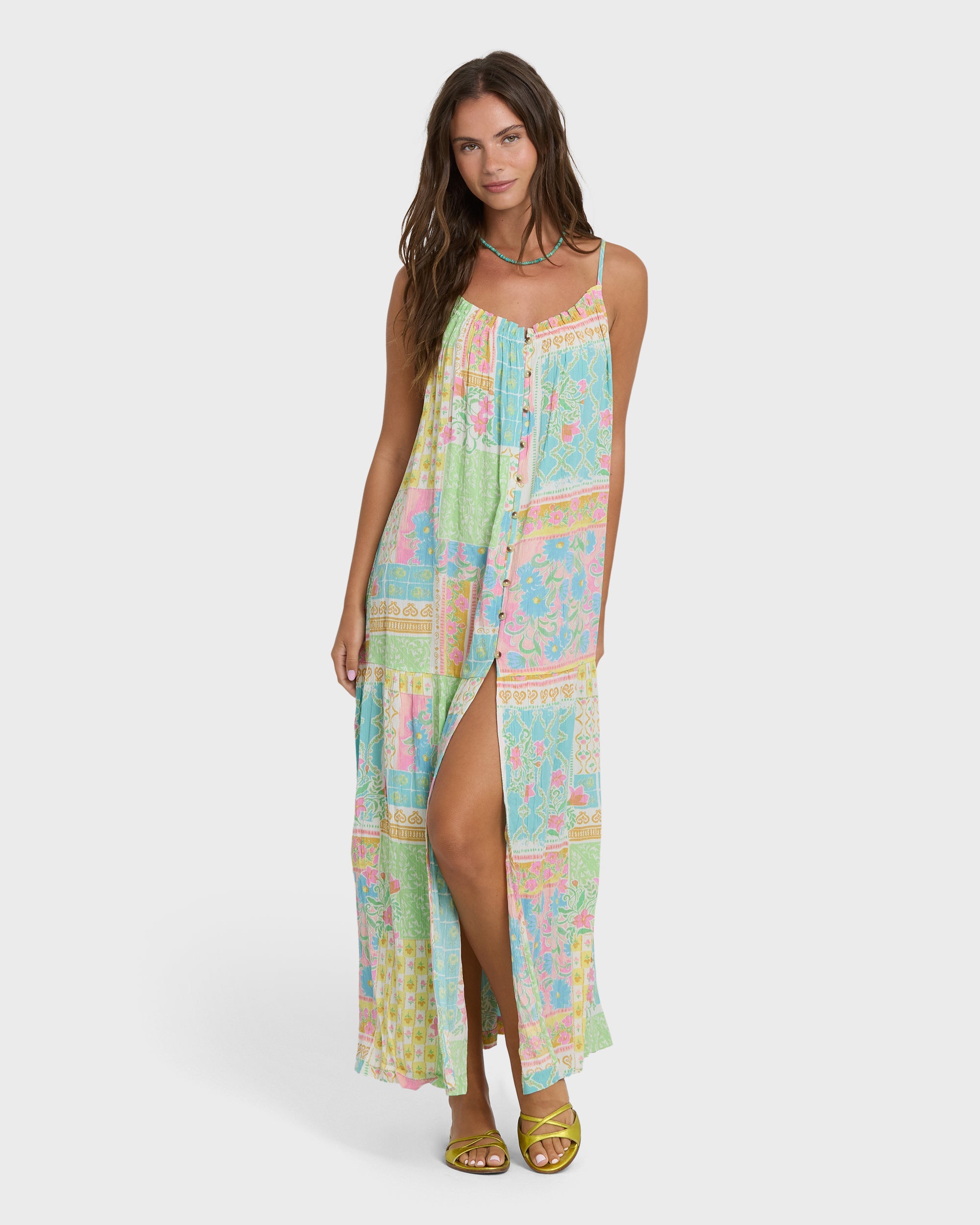 Perla Maxi Dress - White Multi