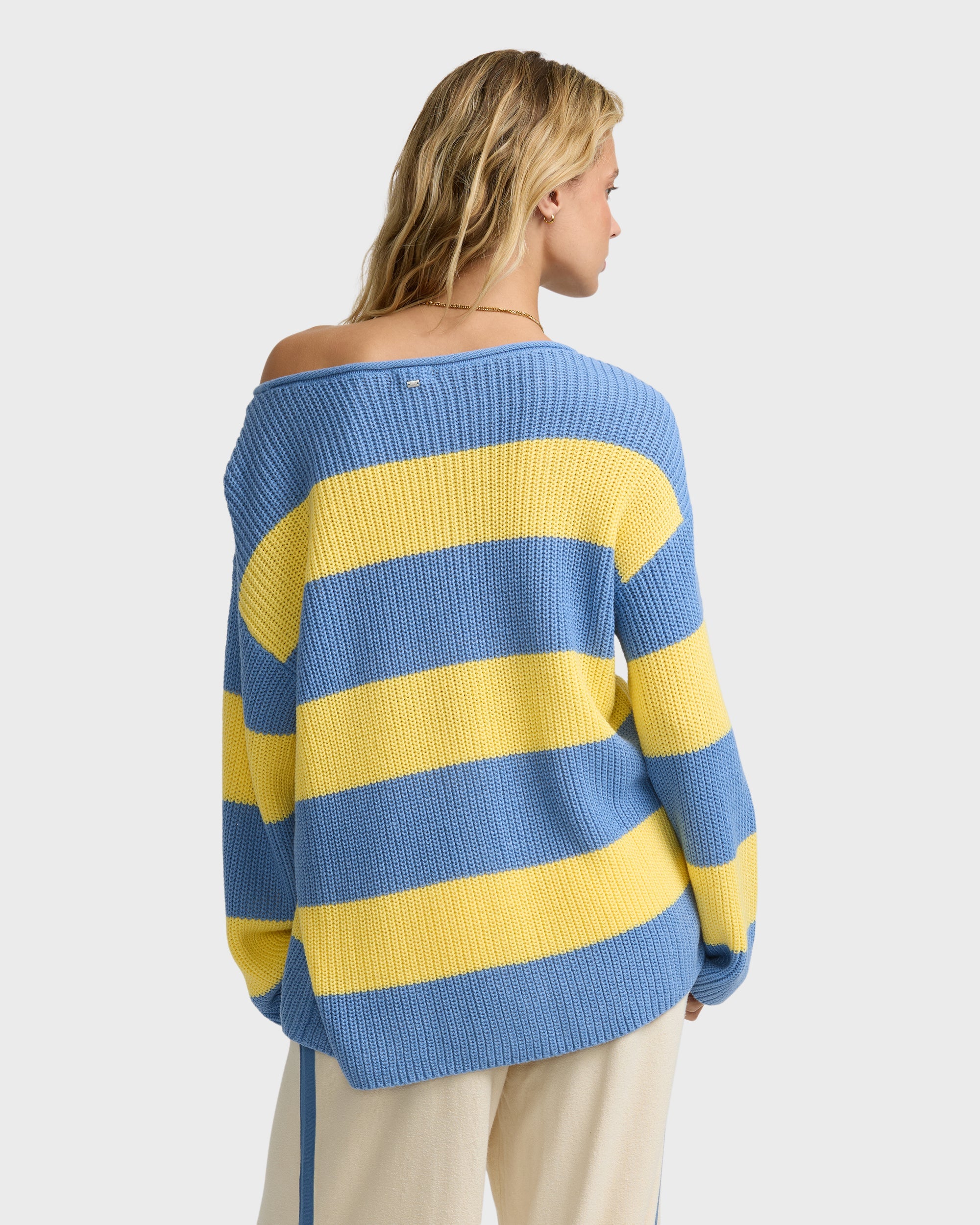 Seascape Off Shoulder Sweater - Sundress