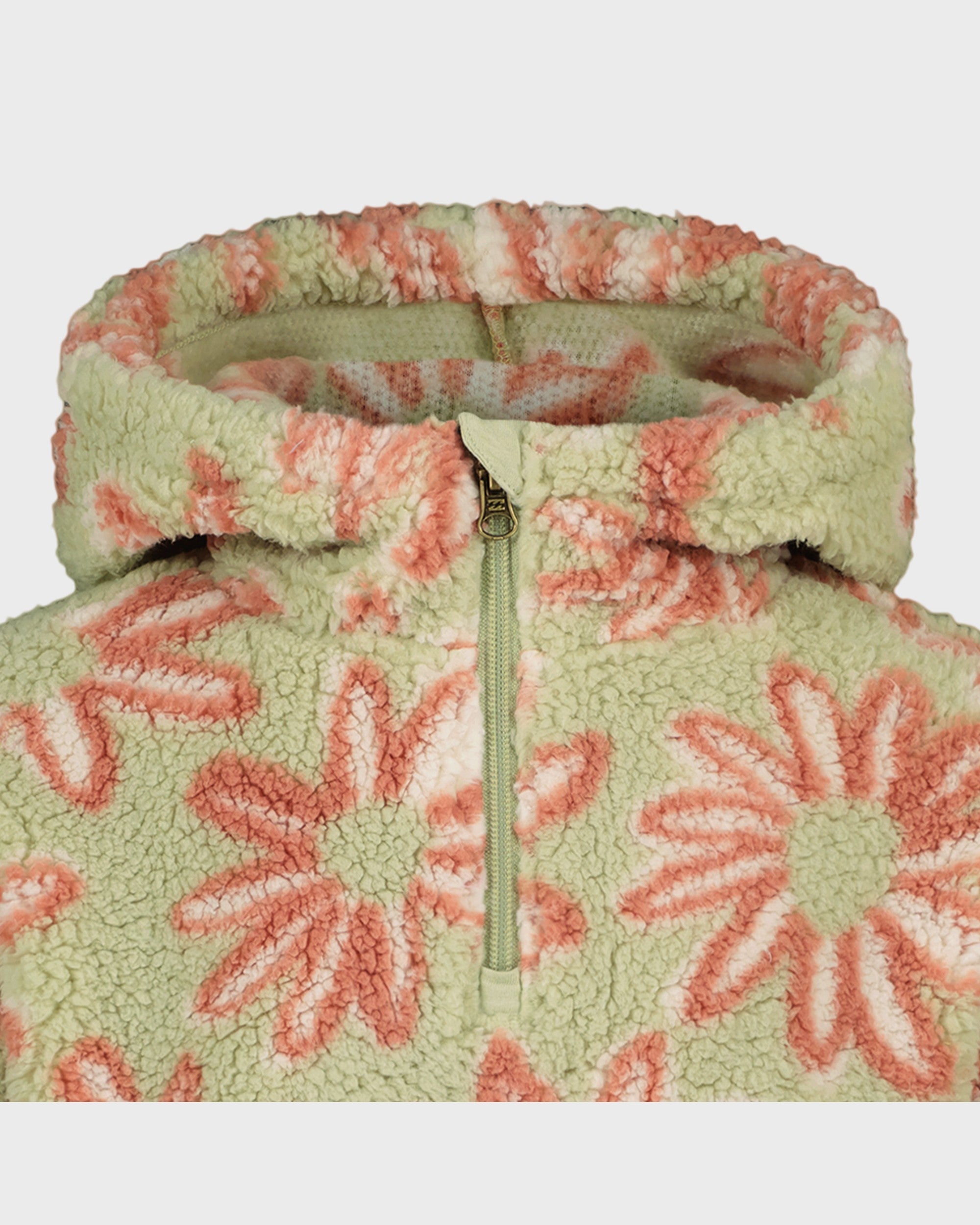 Girls Just In Time Half Zip Sherpa Hoodie