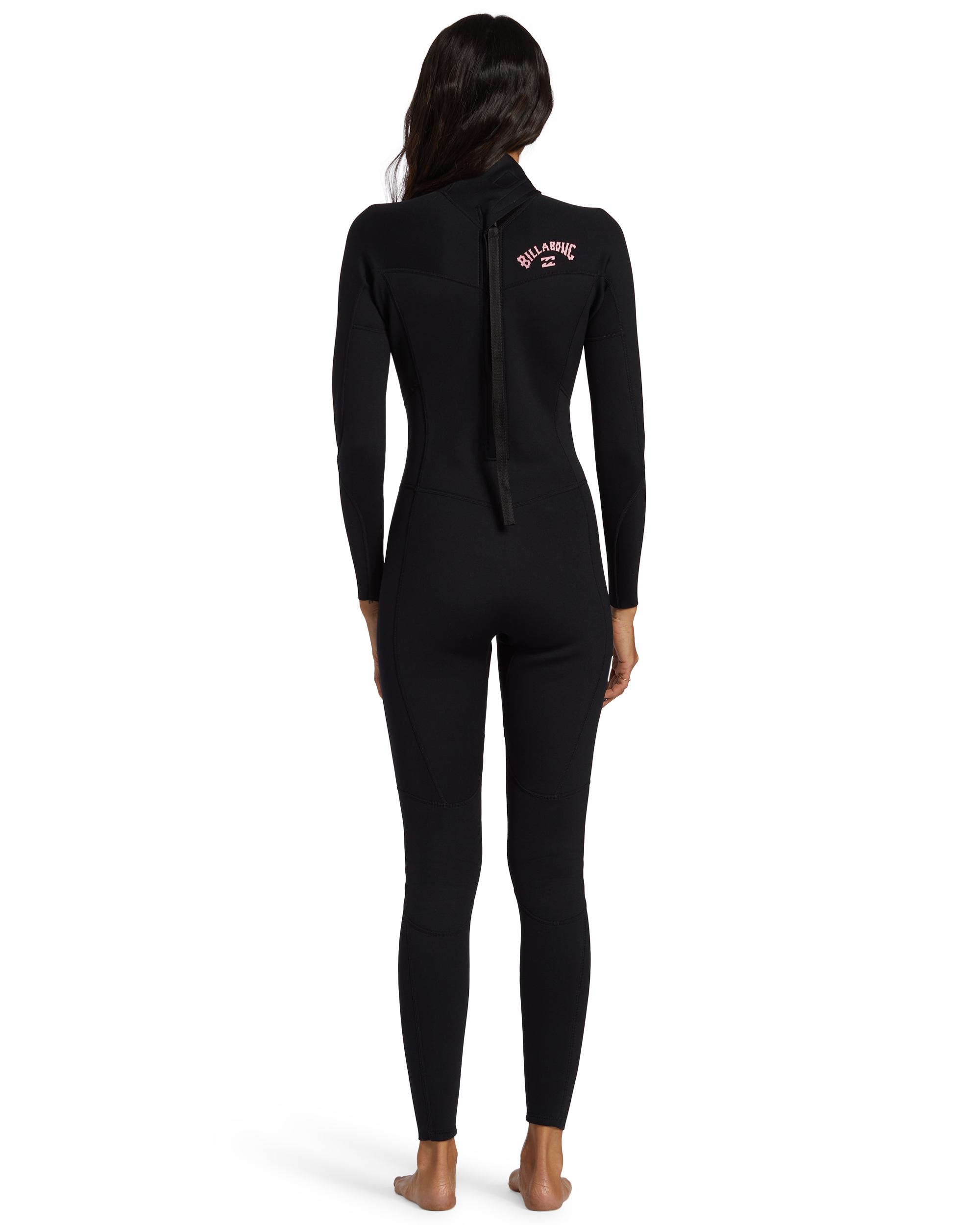 3/2mm Foil Flatlock Back Zip Wetsuit - Black