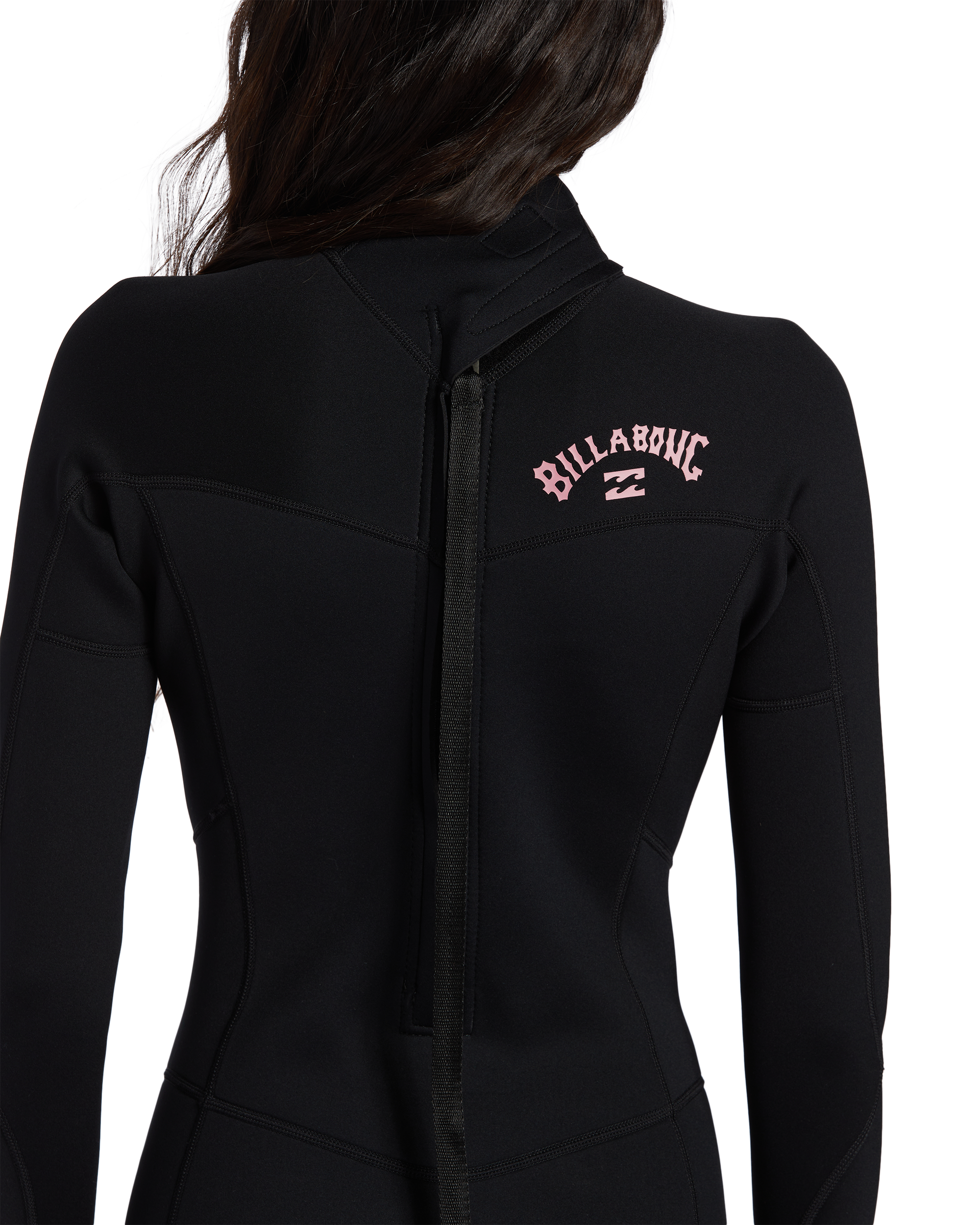 3/2mm Foil Flatlock Back Zip Wetsuit - Black