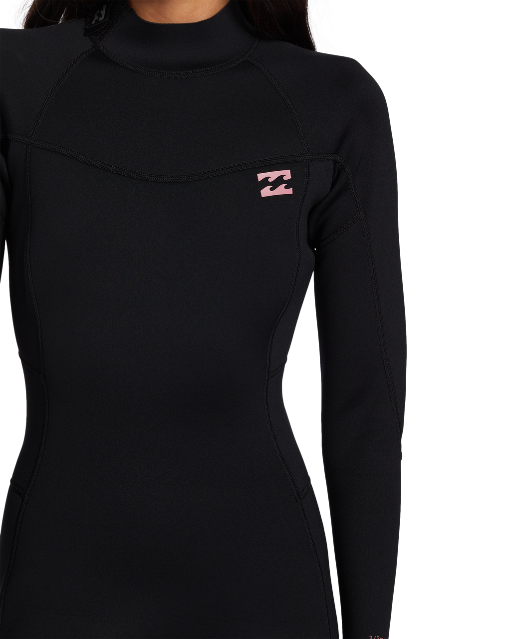 3/2mm Foil Flatlock Back Zip Wetsuit - Black